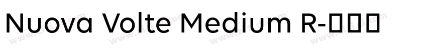 Nuova Volte Medium R字体转换